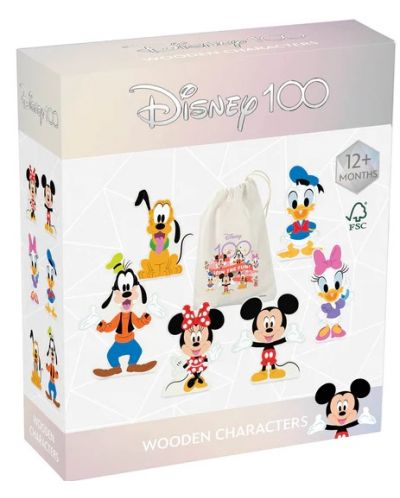 Set de joc Orange Tree Toys - Disney 100 figurine din lemn, Mickey și prietenii - 1
