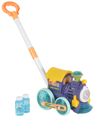 Jucărie cu bule de săpun Moni Toys - Tren, Blue Wheels - 1