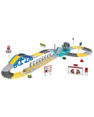 Set de joaca Felyx Toys - Pista cu camioneta, tunel, 169 piese - 2