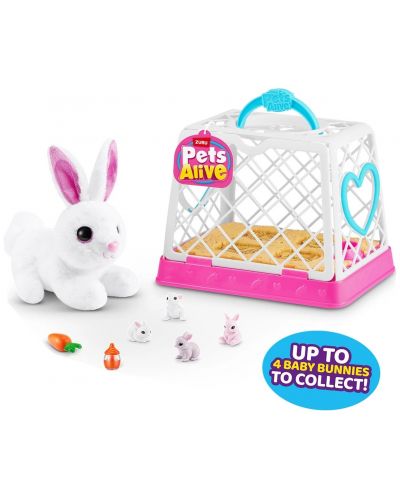 Set de joacă Zuru Pets Alive - Mama Iepurașă cu iepurași surpriză