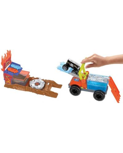 Set de jucării Hot Wheels Monster Trucks - Collision Arena - 2
