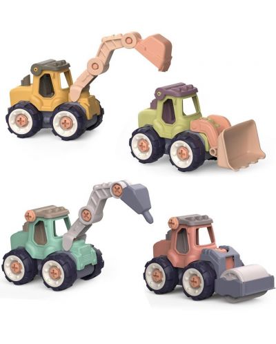 Set pentru joc Raya Toys - Mașini de construcții cu șurubelniță - 1