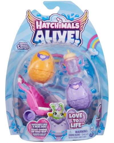 Set joc Hatchimals Alive! - Carucior cu figurine - 1