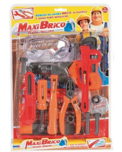 Set joc cu instrumente RS Toys - Maxi Brico, 15 piese - 1