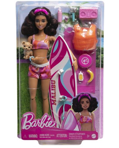 Barbie play set - Barbie cu placa de surf - 6
