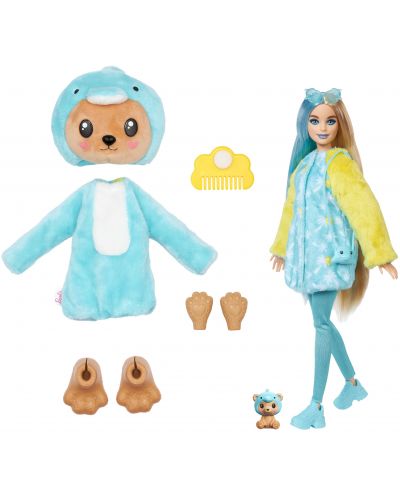 Set joc  Barbie Cutie Reveal -Păpușă în costum de urs-delfin - 2