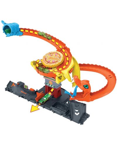 Set joc  Hot Wheels City - Șarpe în pizzerie, cu un cărucior - 5