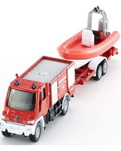 Set de joc Siku - Camion de pompieri cu o barca - 2
