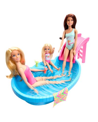 Set de joaca Mattel Barbie - Barbie  cu piscina si tobogan - 5