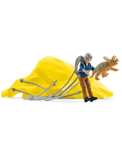 Set de jucării dinozauri Schleich - Parașutistul salvează Triceratopsul - 2