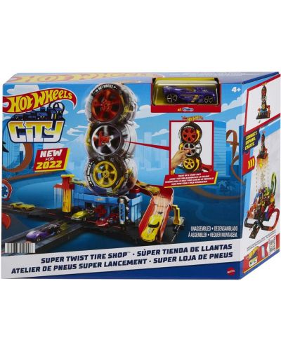 Set de joaca Mattel Hot Wheels - Centru de vulcanizare auto modern urban - 3
