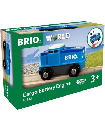 Jucarie  Brio - Locomotiva Cargo, albastra - 3
