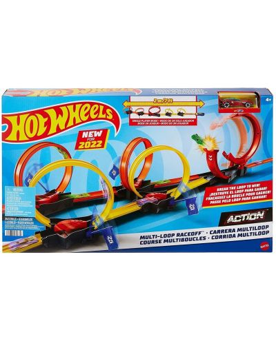 Set de jucării Hot Wheels - Pistă, Luping Race - 1