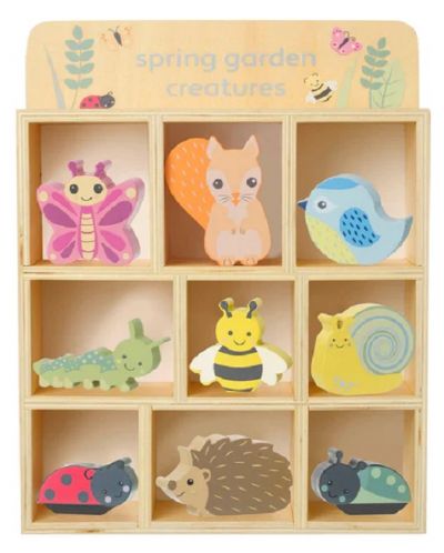 Set de joc Orange Tree Toys - Animale din lemn pentru grădină. - 2