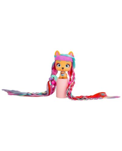 Set de joaca  IMC Toys Vip Pets - Cățeluș la modă cu păr lung pentru coafuri cu accesorii, Alexia - 6