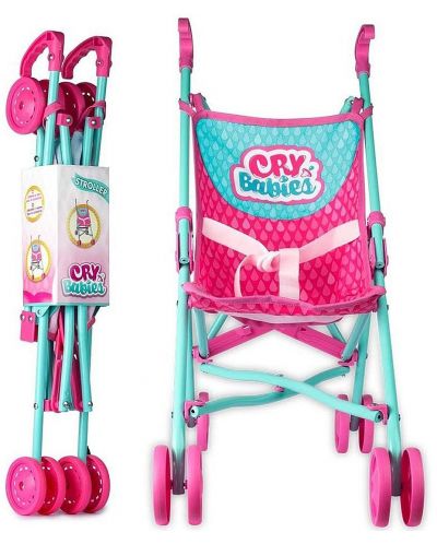 Carucior pentru copii IMC Toys Cry Babies - Pentru papusi - 3