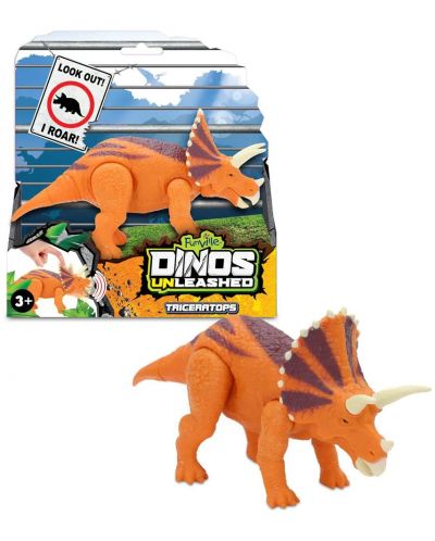 Jucărie interactivă Funville Dinos Unleashed - Dinosaur Triceratops - 2