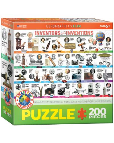 Puzzle Eurographics de 200 piese - Inventatorii si inventiile lor - 1