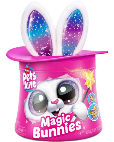 Jucărie interactivă de plus Zuru Pets Alive - Magic Rabbit in a