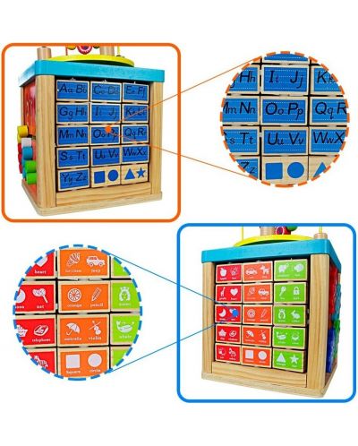 Jucărie interactivă Acool Toy - Cub educațional muzical din lemn - 3