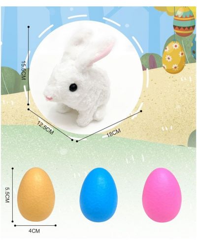 Jucărie interactivă Raya Toys - Iepuraș de Paște cu ouă - 3