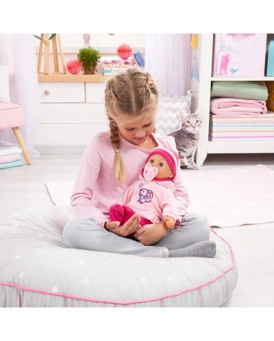 Bayer First Words Păpușă interactivă pentru bebeluși - Rochie roz cu șoricel, 38 cm - 4