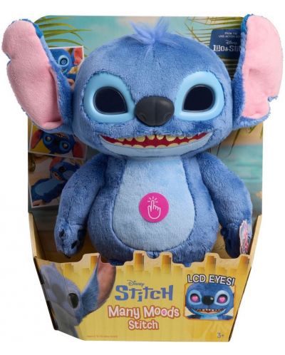 stitch様 Jucărie de pluș interactivă Disney - Stitch, cu ochi LCD | Ozone.ro