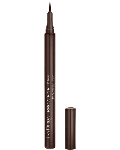 IsaDora Creion vegan pentru sprancene ultra fin, 43 Medium Brown, 1.1 ml - 1