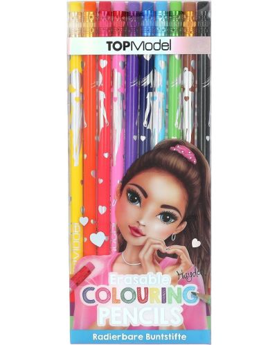 Creioane colorate ștersabile Depesche TopModel - 10 culori - 1