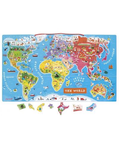 Jucarie magnetica pentru copii - Harta lumii, in limba engleza - 3