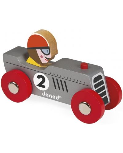 Jucarie din lemn Janod - Masina de curse retro (sortiment) - 2