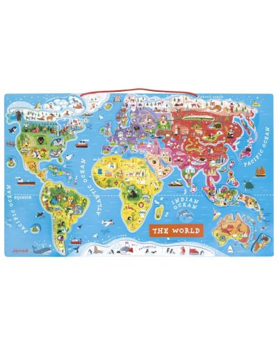 Jucarie magnetica pentru copii - Harta lumii, in limba engleza - 2