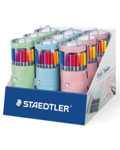 Set pixuri subtiri Staedtler - 334, 20 culori, in geanta de voiaj, gama larga - 5