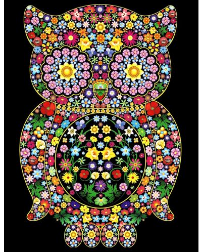 Tablou de colorat ColorVelvet - Bufniță, 70 x 50 cm - 1