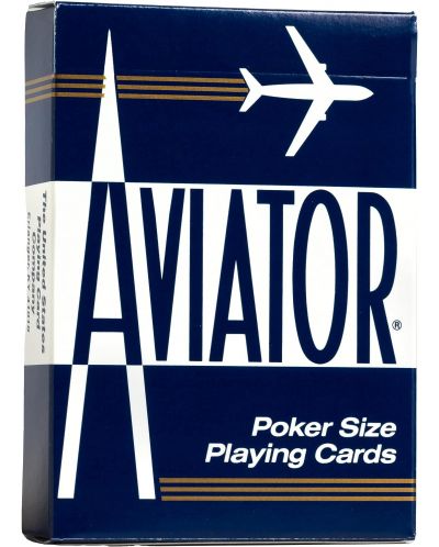 Cărți de joc Aviator - Poker Standard index albastru/roșu pe spate - 2