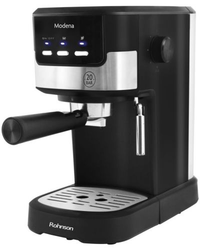 Maşină de cafea Rohnson - R-98010 Slim, 20 bar, 1.2l, neagră/argintie - 2
