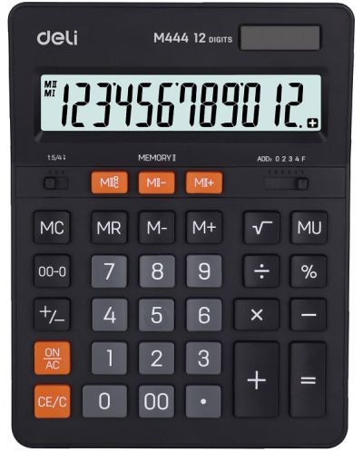 Calculator Deli Exceed - EM444, 12 dgt, negru  - 1