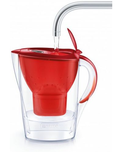 Cană de filtrare apă BRITA - Marella Cool Memo, 2.4l, roşie - 3