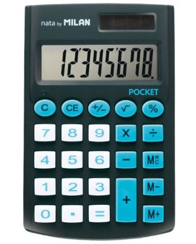 Calculator Milan - Pocket, 8 cifre, negru	 - 1