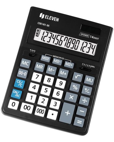 Calculator Eleven - CDB1401-BK, de birou, 14 cifre, negru - 1