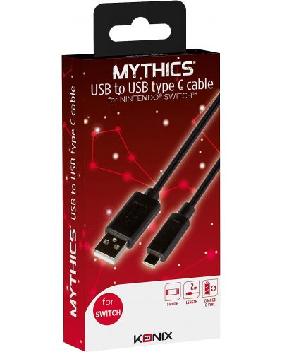 Konix - Mythics Cablu de încărcare USB 2m (Nintendo Switch/Lite) - 1