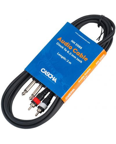 Cablu Cascha - HH 2095, RCA/6.3mm, 3m, negru - 3