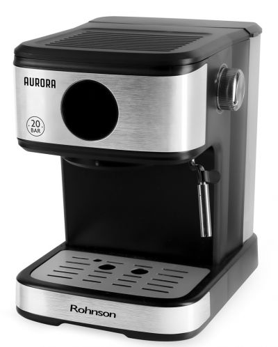 Maşină de cafea Rohnson - R-988, 20bar, 1.2l, neagră/argintie - 3