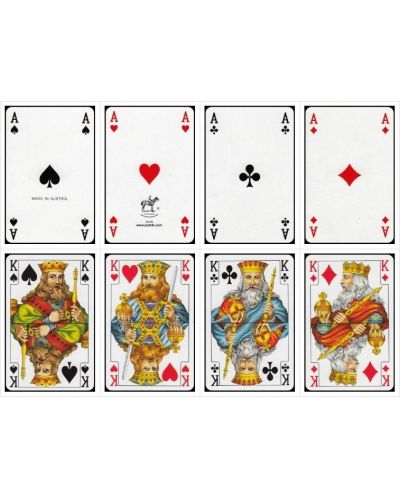 Carti pentru joc Piatnik - model  Bridge-Poker-Whist, maro - 3