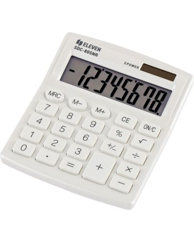 Calculator Eleven - SDC-805NRWHE, 8 cifre, alb - 1