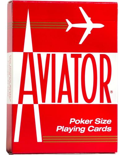 Cărți de joc Aviator - Poker Standard index albastru/roșu pe spate - 1