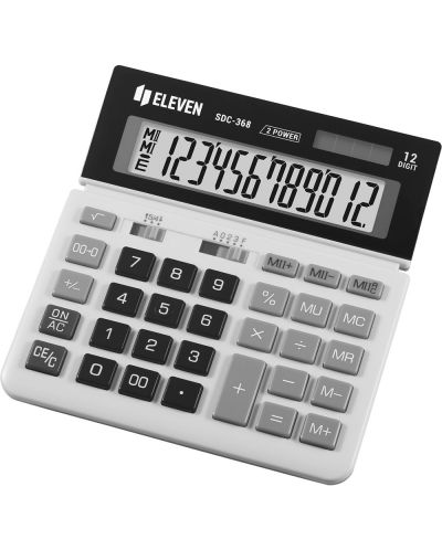 Calculator Eleven - SDC-368, desktop, 12 cifre, alb - 1