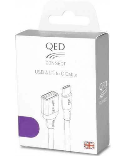 Cablu QED - Connect QE8194, USB-A/USB-C, 0.75m, negru - 3