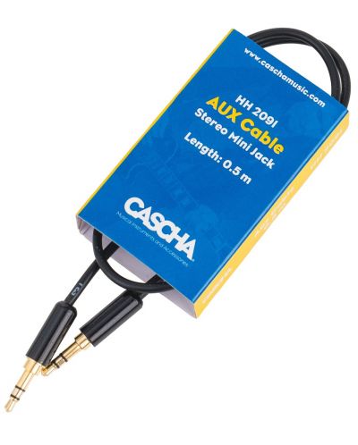 Cablu Cascha - HH 2091, 3.5mm, 0.5m, negru - 3