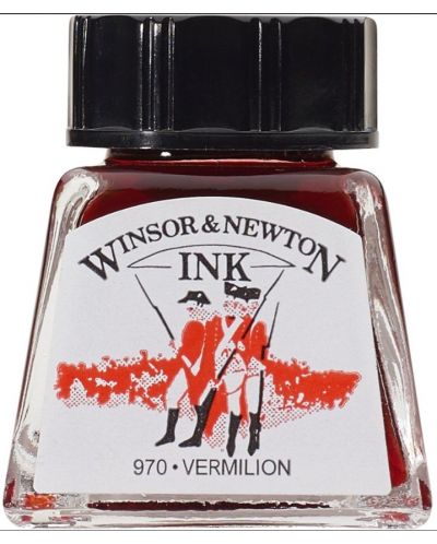 Cerneală de caligrafie Winsor & Newton - Cinabru, 14 ml - 1